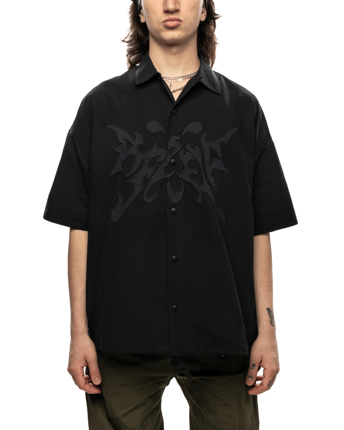Flight Button Up Black