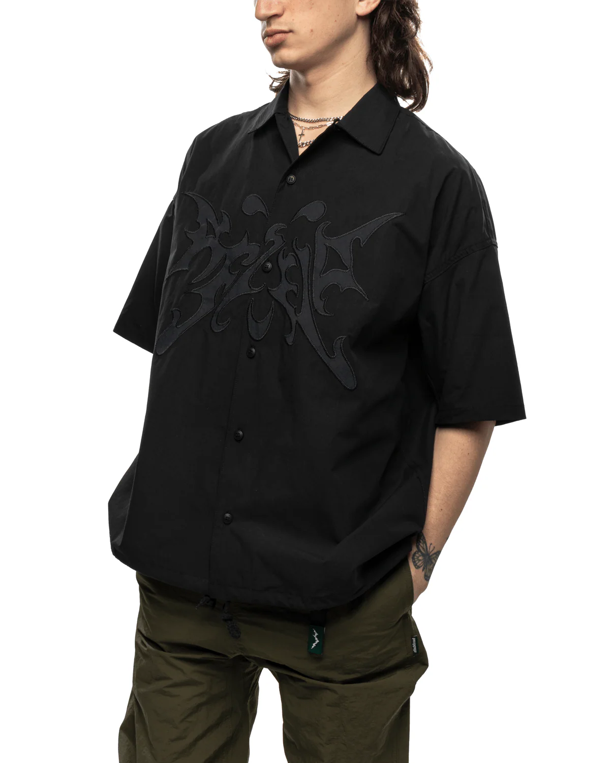 Flight Button Up Black - Image 4