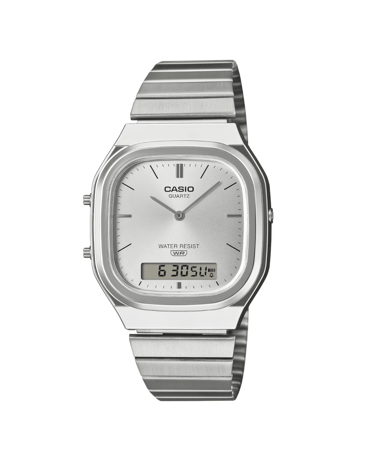 Vintage Silver Stainless Steel Watch AQ240E-7A