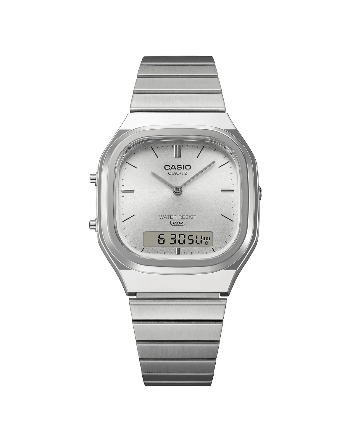 Vintage Silver Stainless Steel Watch AQ240E-7A - Image 2