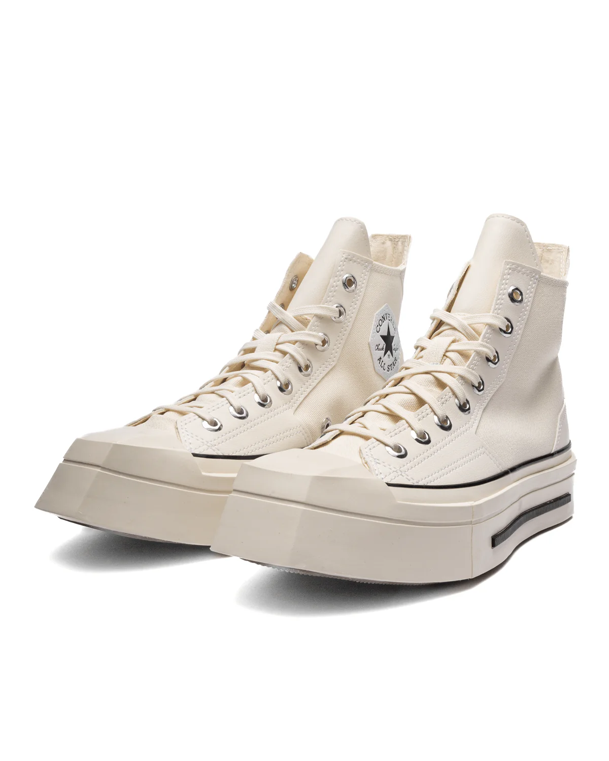 Chuck 70 De Luxe Squared Egret/Black/Egret - Image 2