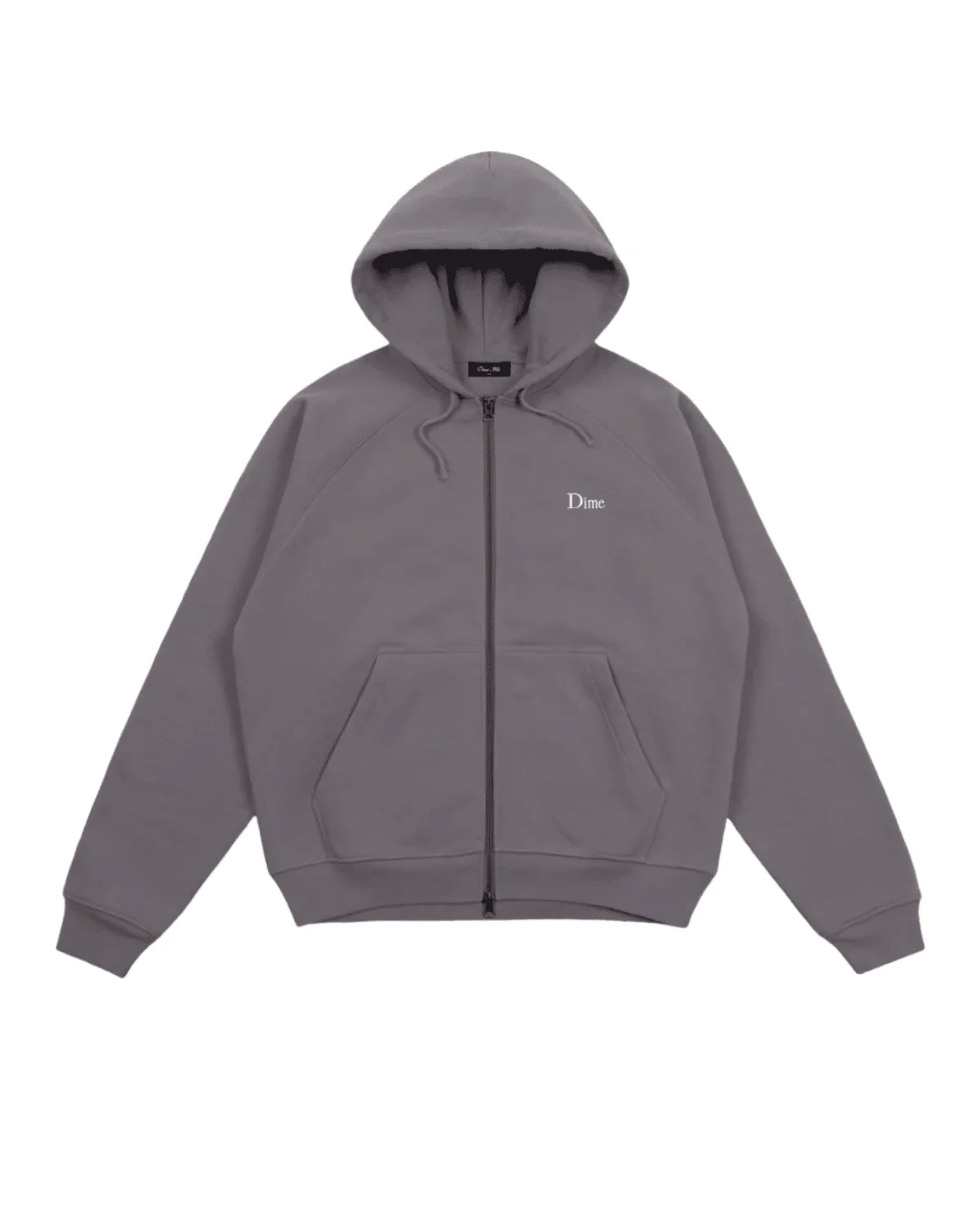 Classic Small Logo Zip Hoodie Charcoal Grape - Image 2
