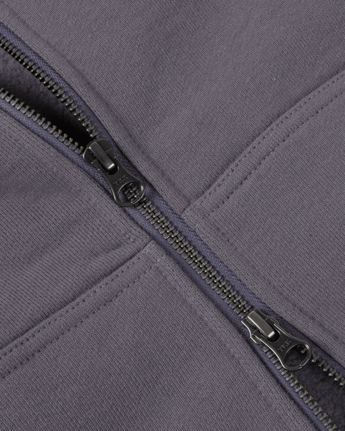 Classic Small Logo Zip Hoodie Charcoal Grape - Image 5