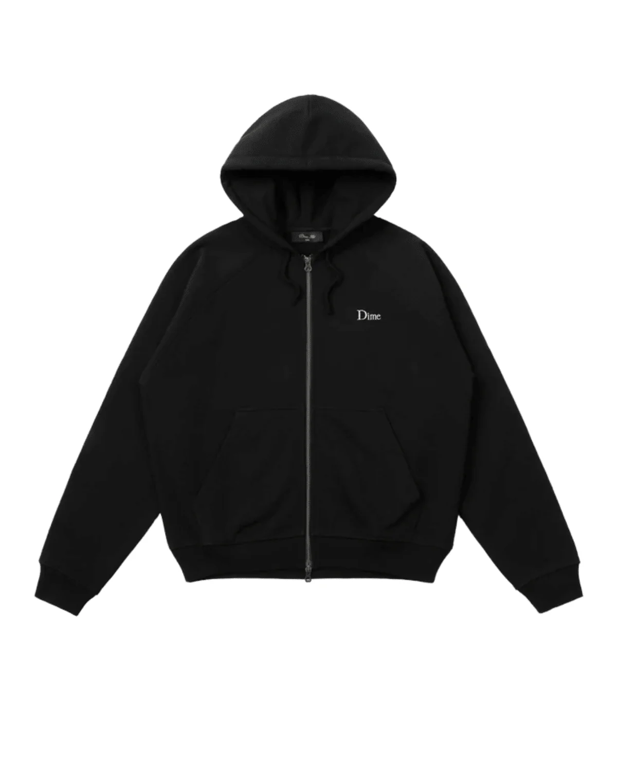 Classic Small Logo Zip Hoodie Black - Image 2