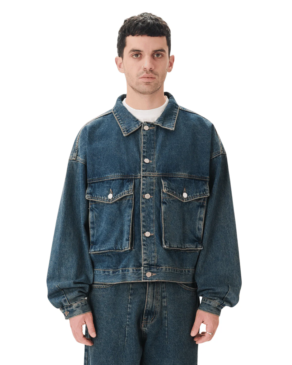 Boxy Denim Trucker Blue