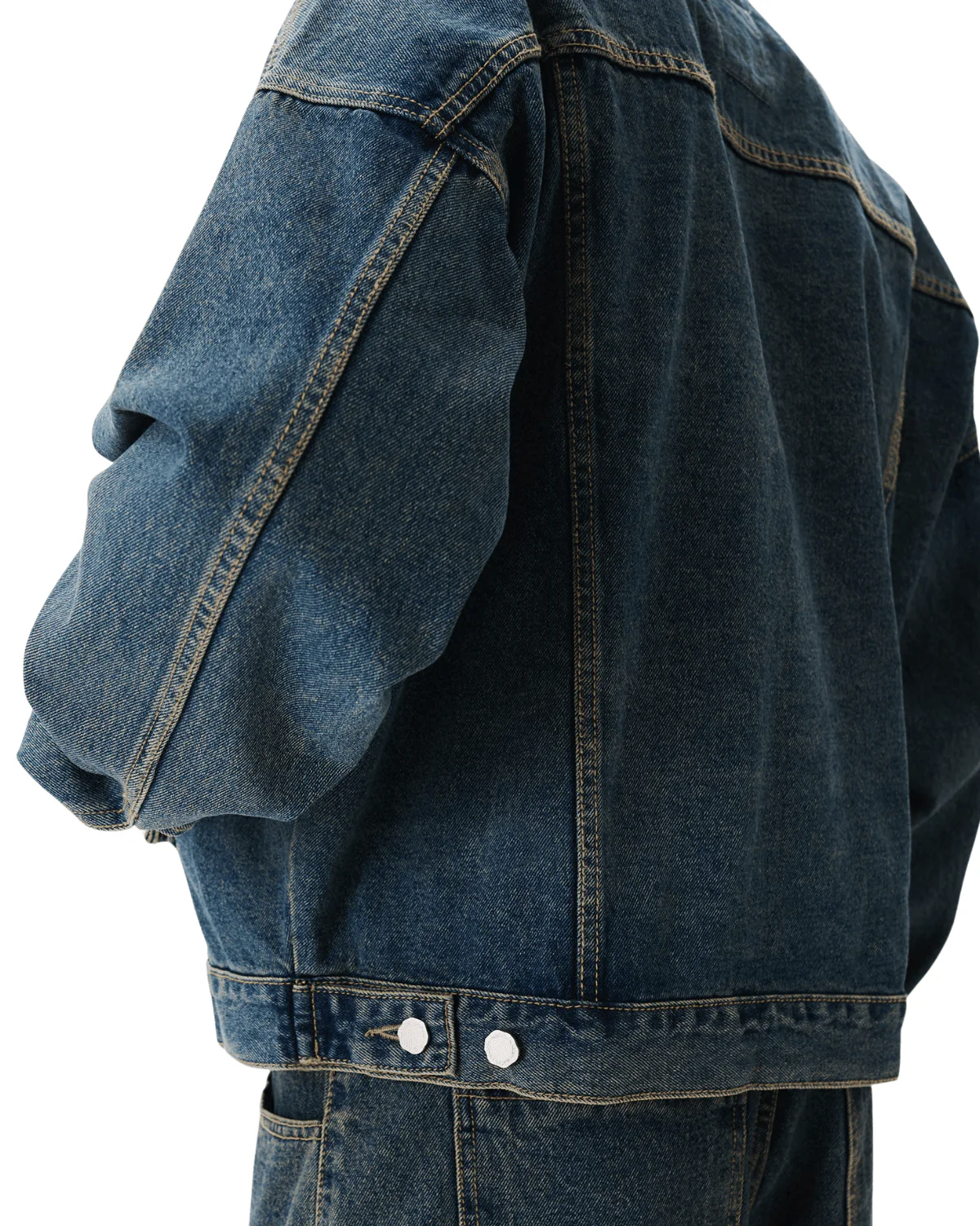 Boxy Denim Trucker Blue - Image 7