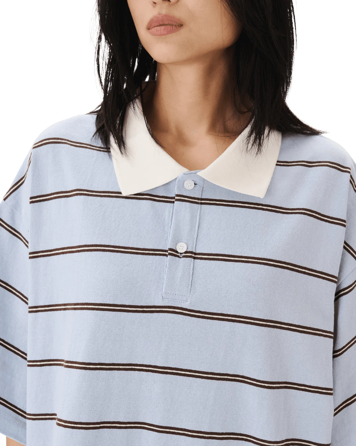 Boxy Jersey Polo Light Blue - Image 2