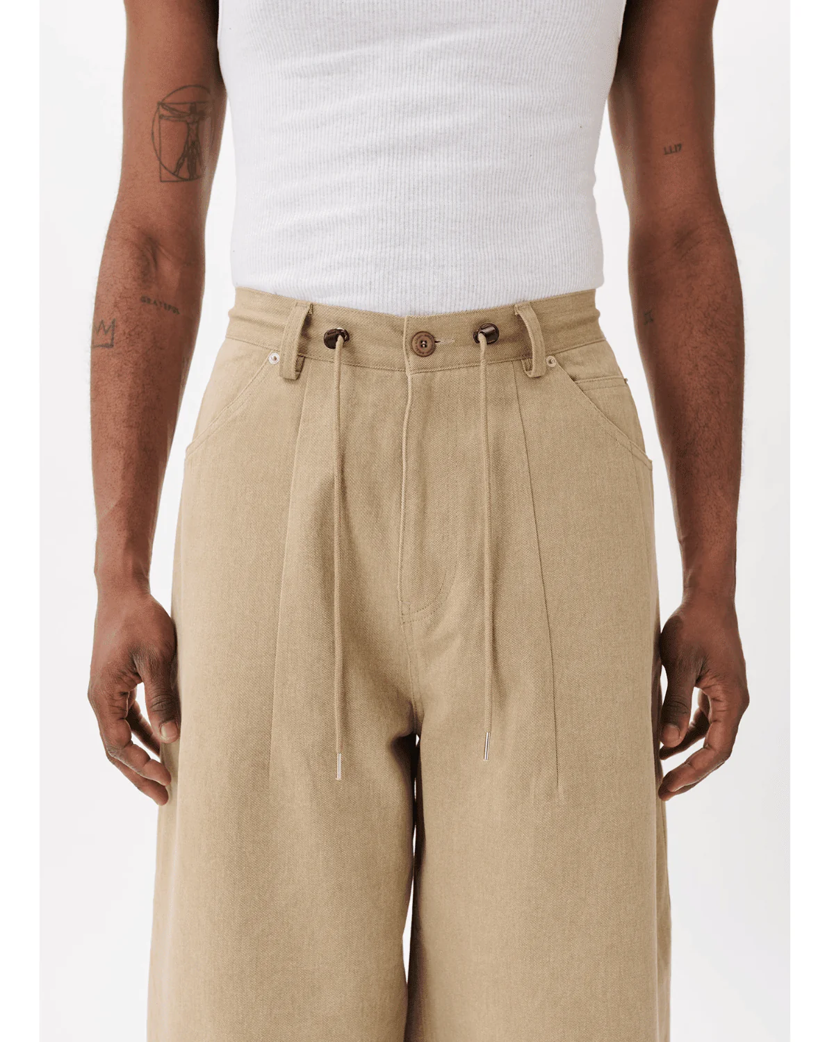 Double Dart Denim Jeans Light Brown - Image 5