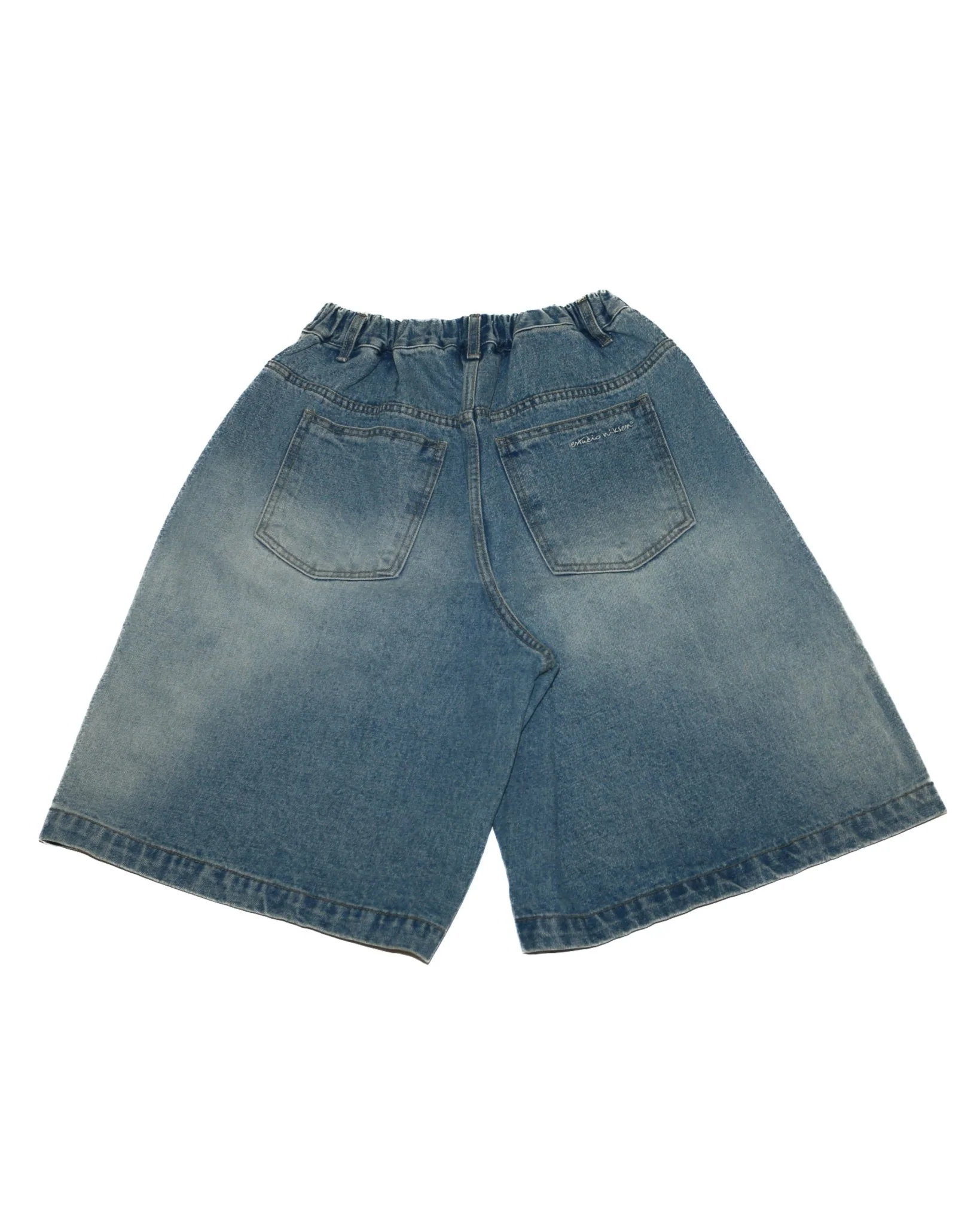 Half-dart Denim Shorts Light Blue - Image 2
