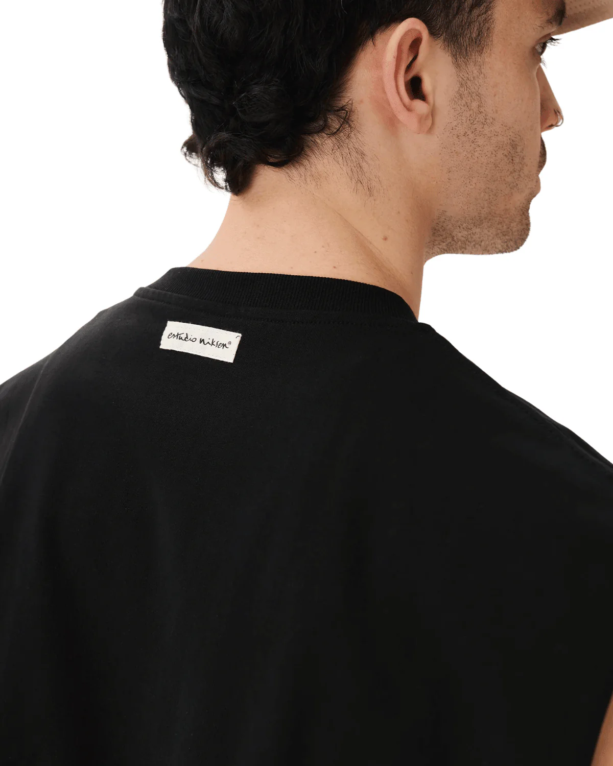 Muscle Cropped Tee Black - Image 2