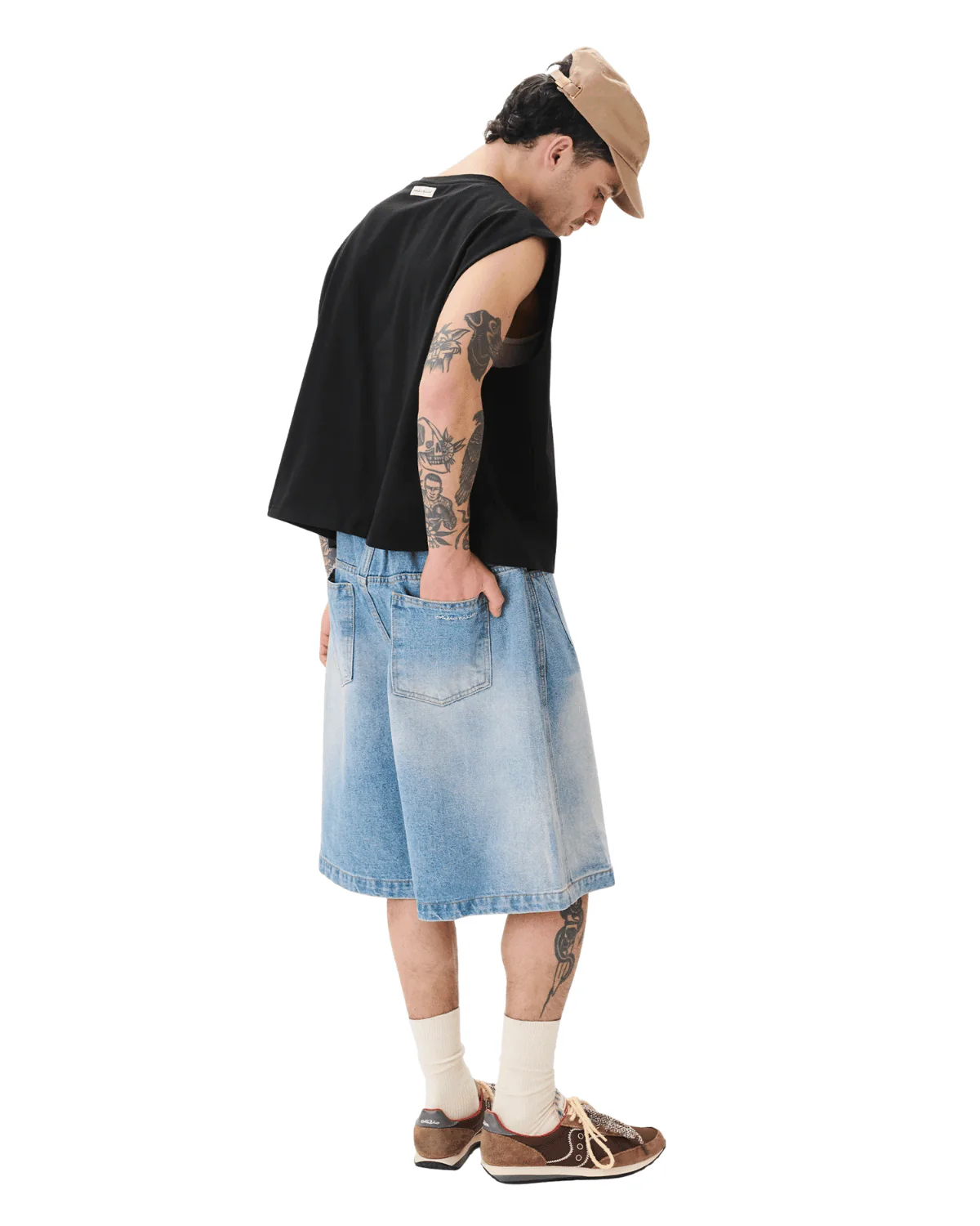 Muscle Cropped Tee Black - Image 5