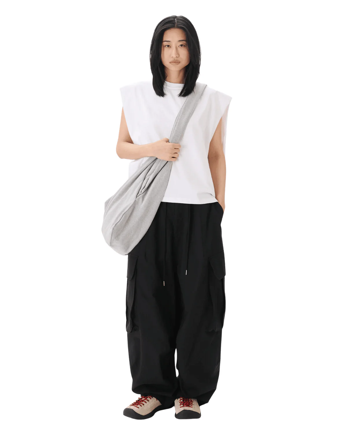 Muscle Cropped Tee White - Image 4