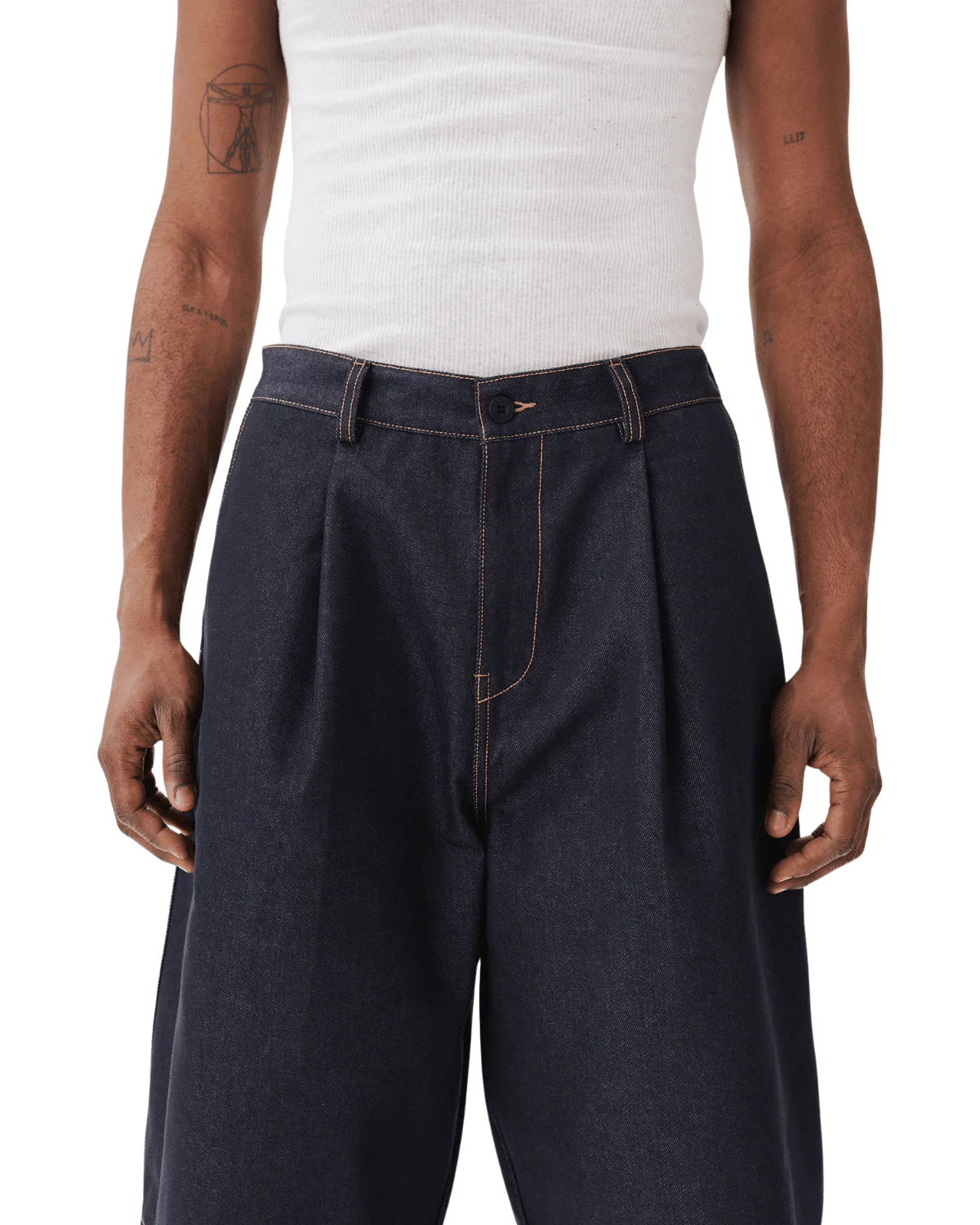 Pintuck Wide Shorts Indigo - Image 5