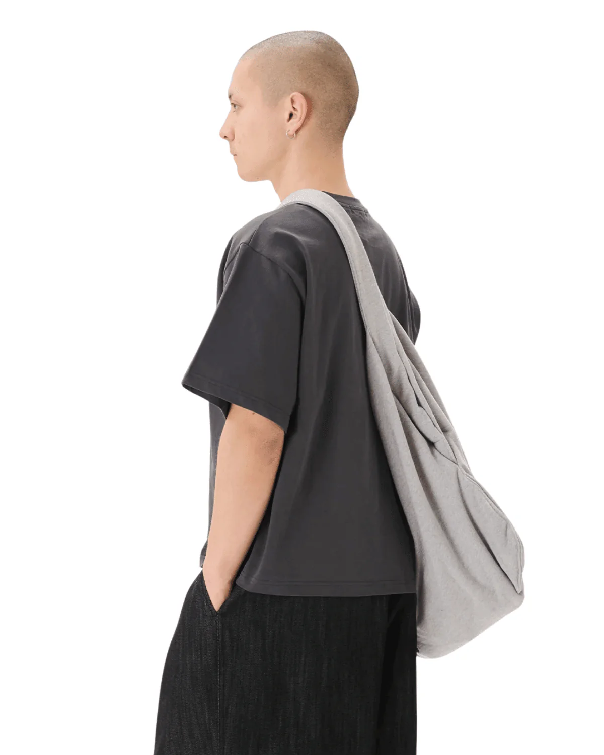 Signature Cropped Tee Charcoal - Image 2