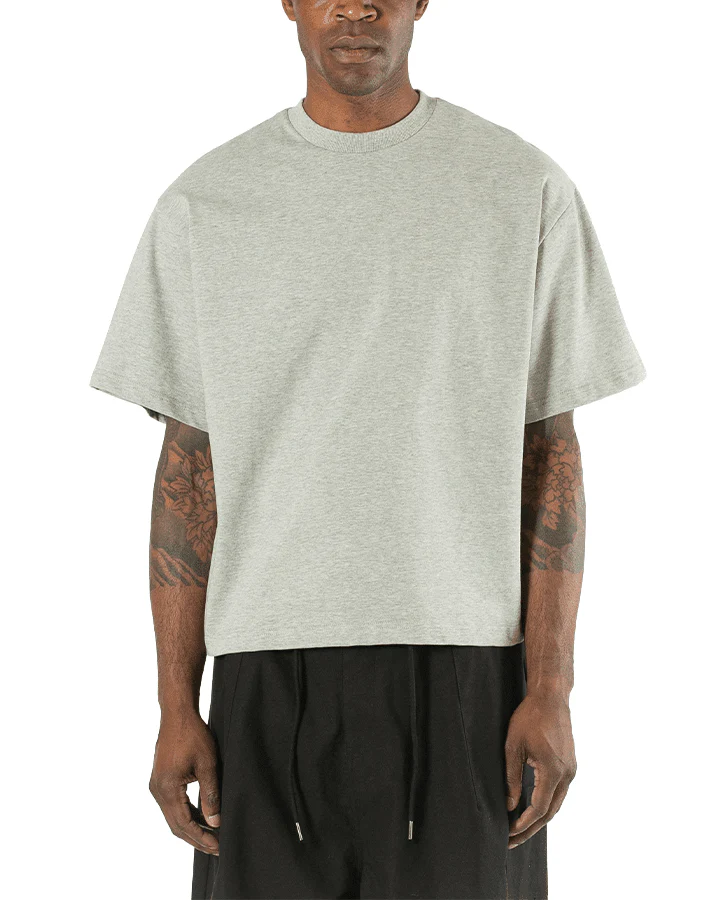Signature Cropped Tee Grey