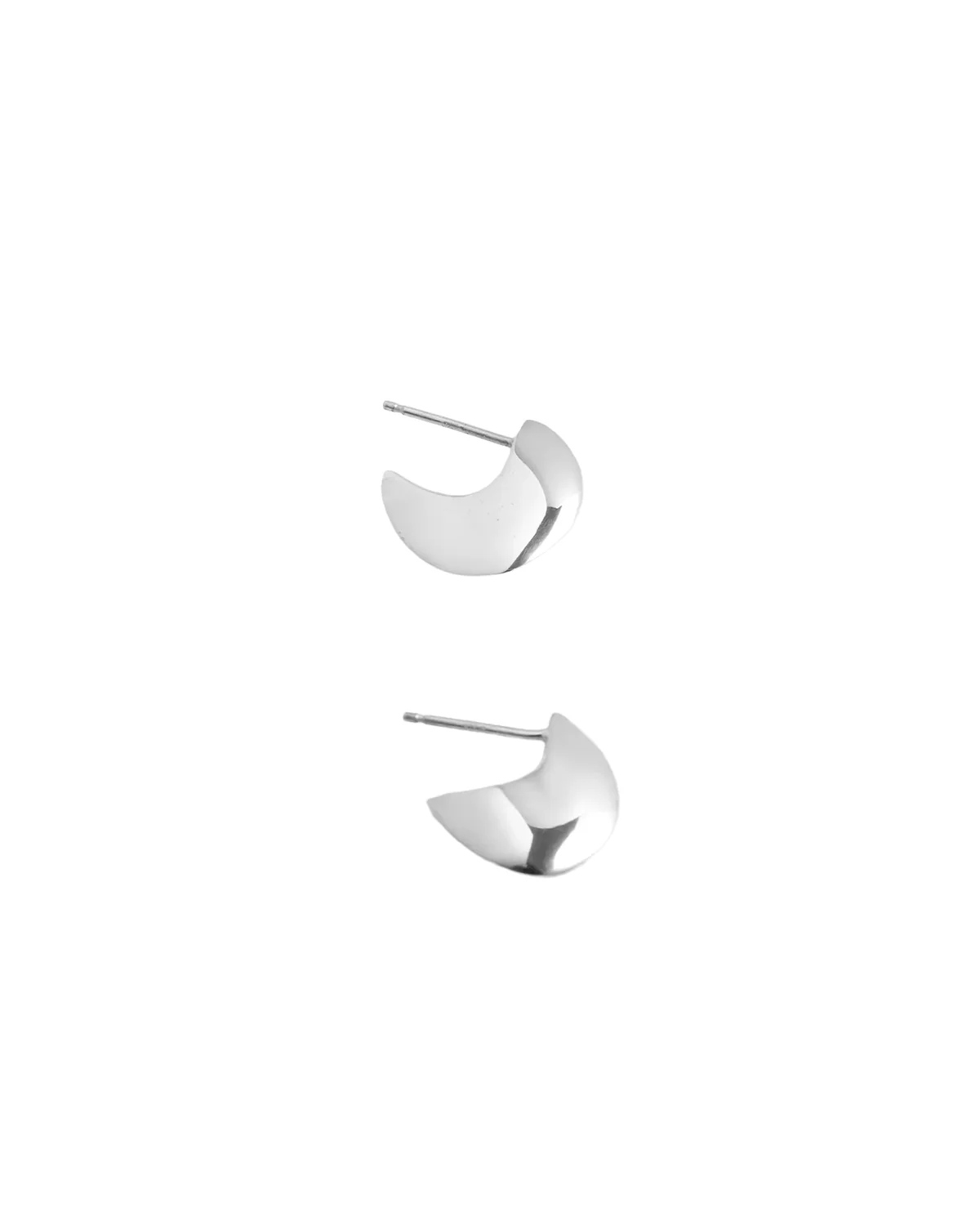 SAUCER HOOPS Mini Silver
