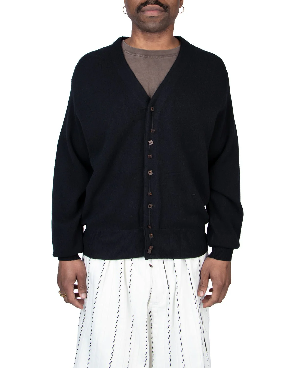 Black Double Button Cardigan