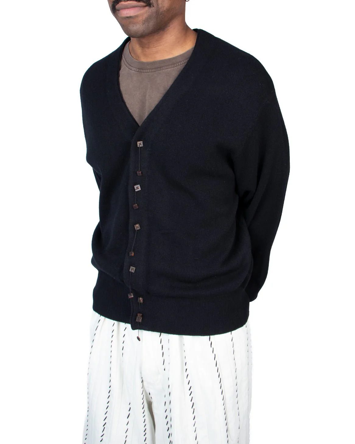 Black Double Button Cardigan - Image 2