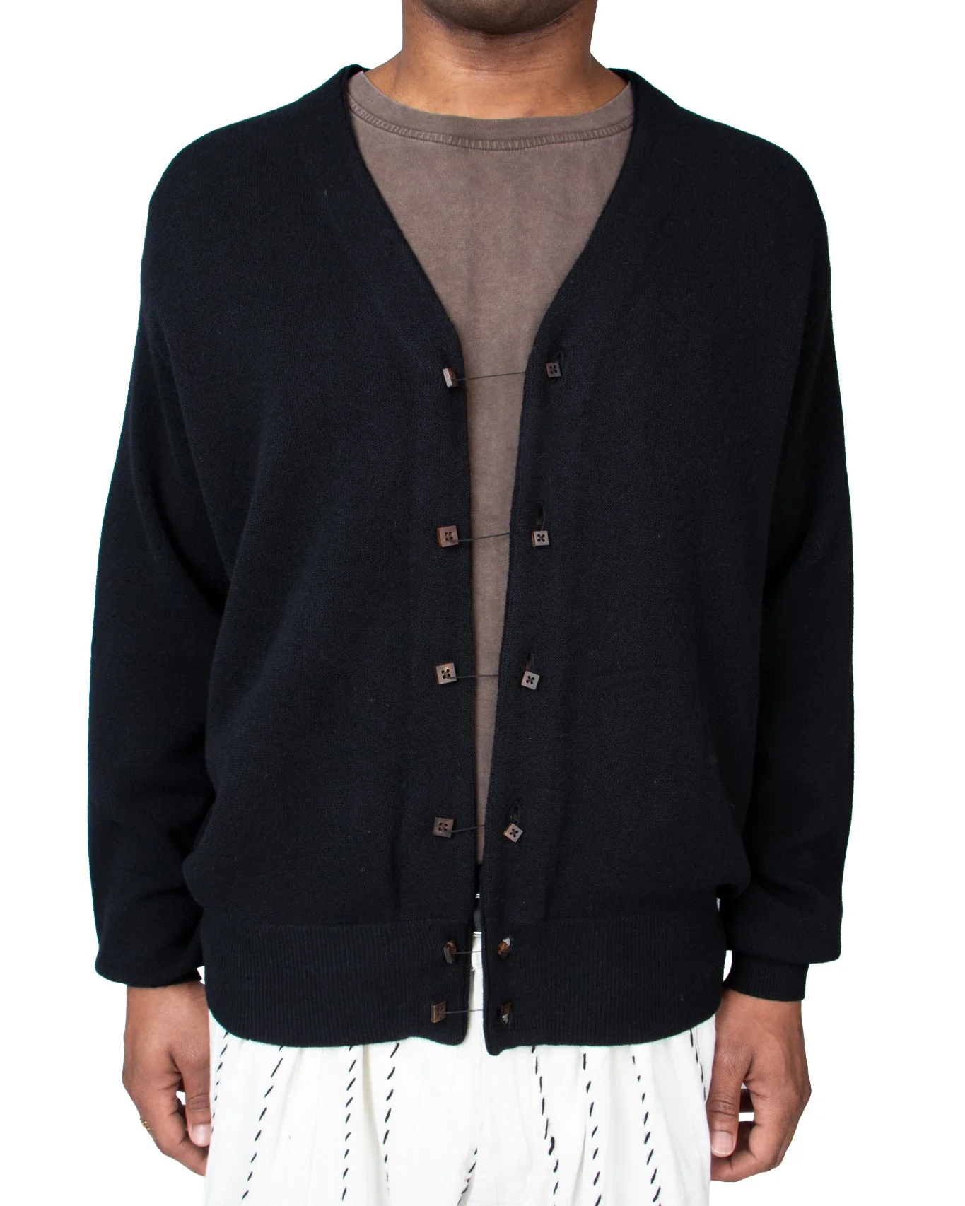 Black Double Button Cardigan - Image 3