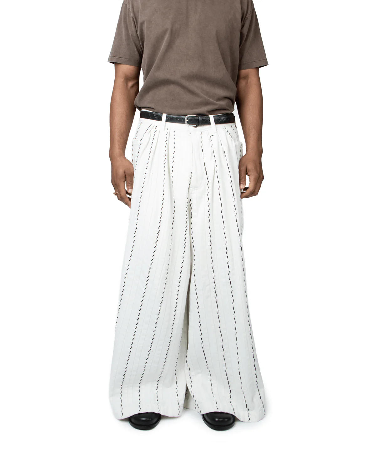 White Panelled Denim