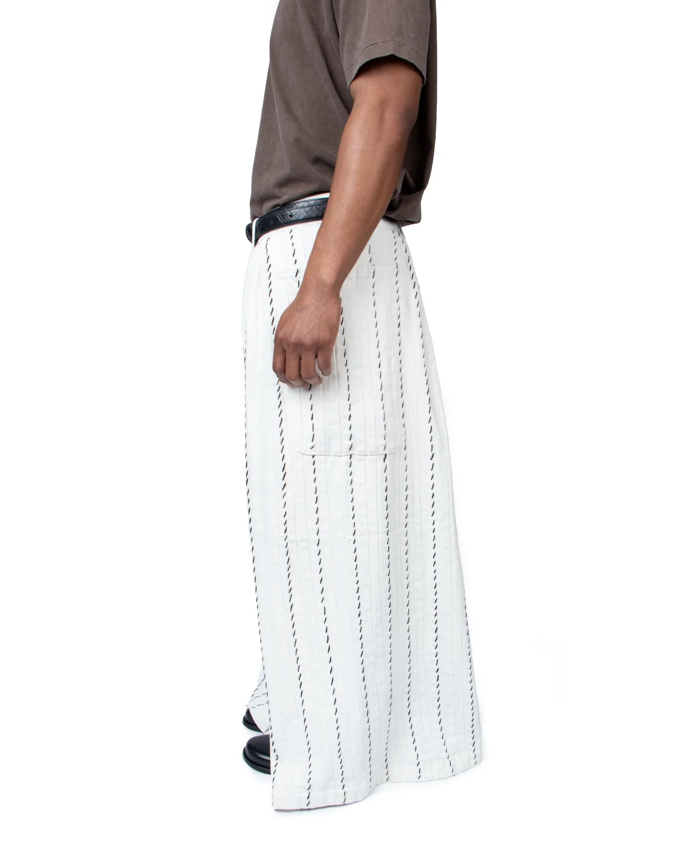 White Panelled Denim - Image 2