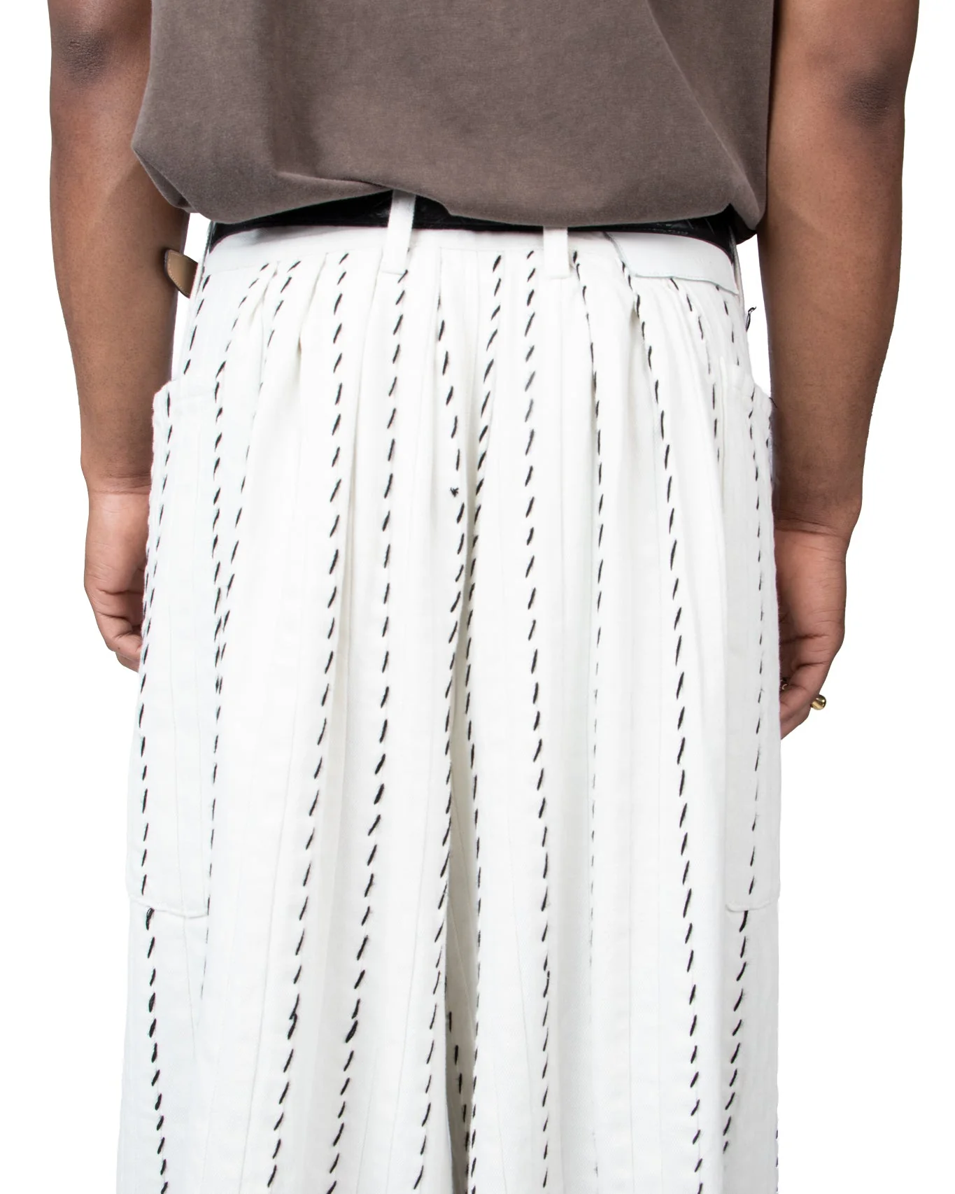 White Panelled Denim - Image 3