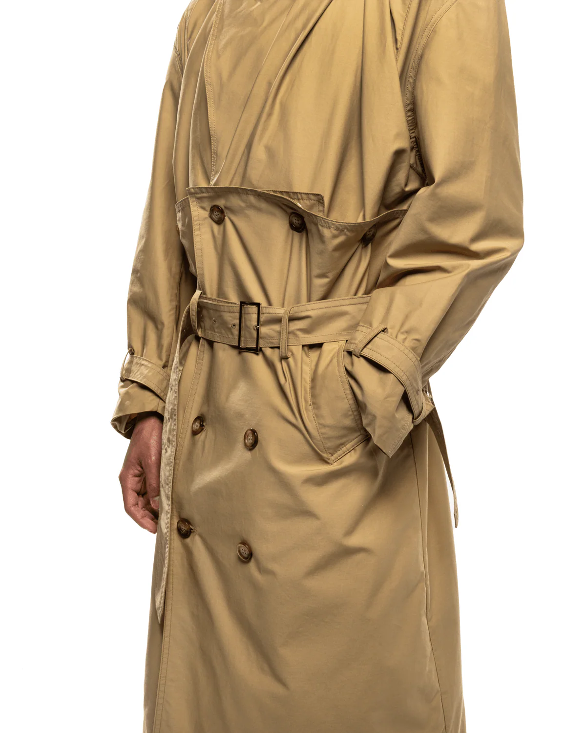 Corset Trench Coat Beige - Image 4