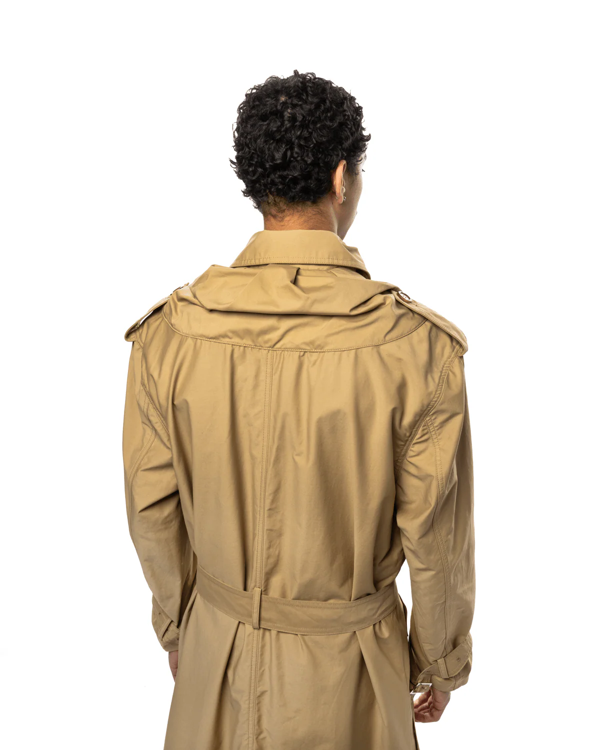 Corset Trench Coat Beige - Image 5