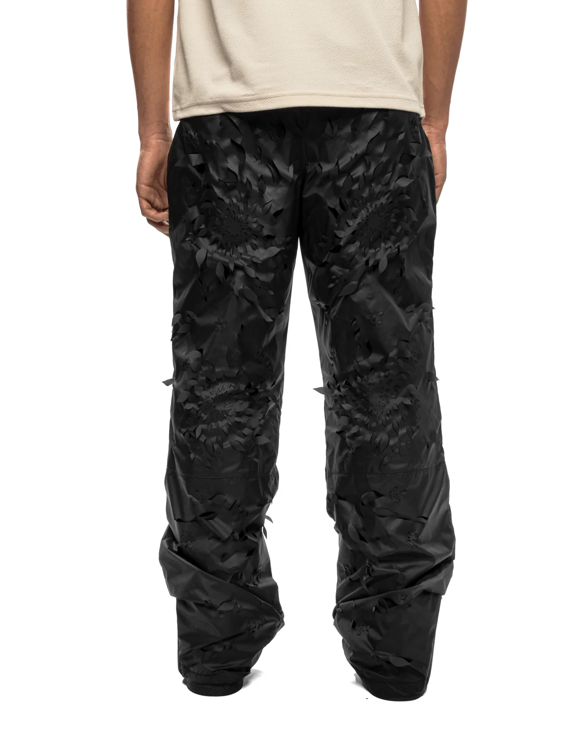 Laser-slashed Petal Trousers Black - Image 3