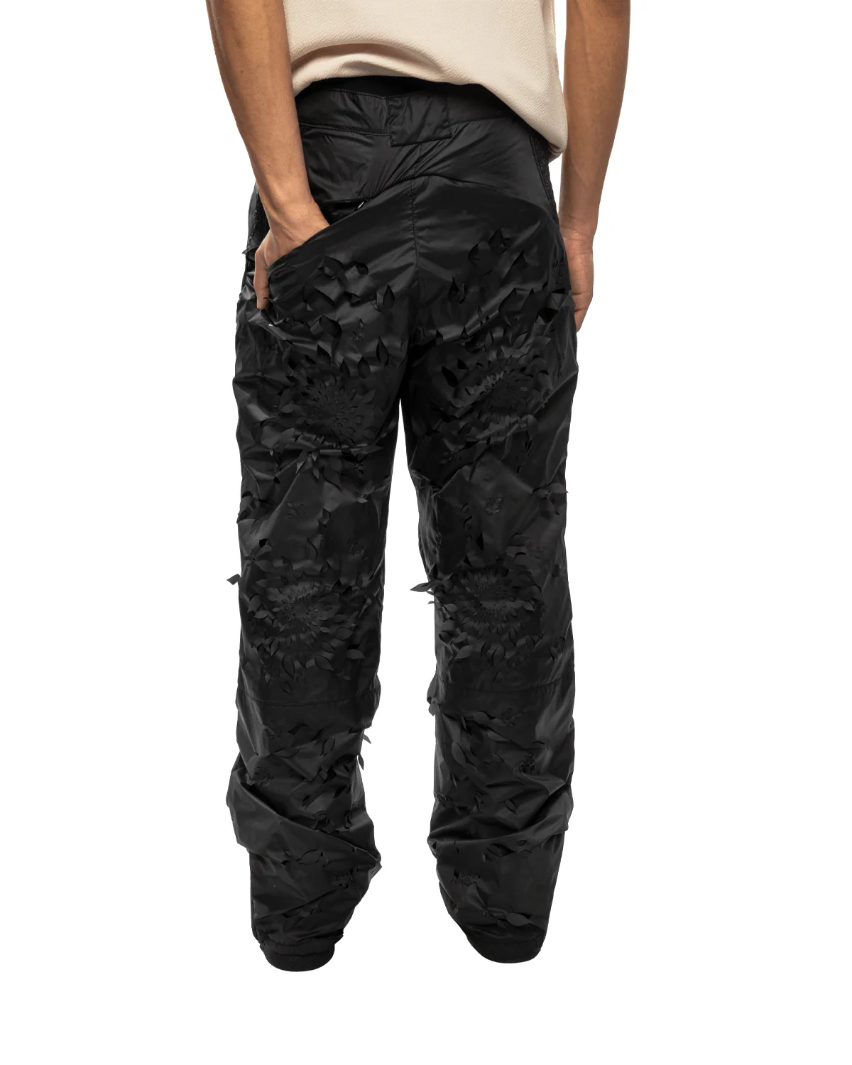 Laser-slashed Petal Trousers Black - Image 6