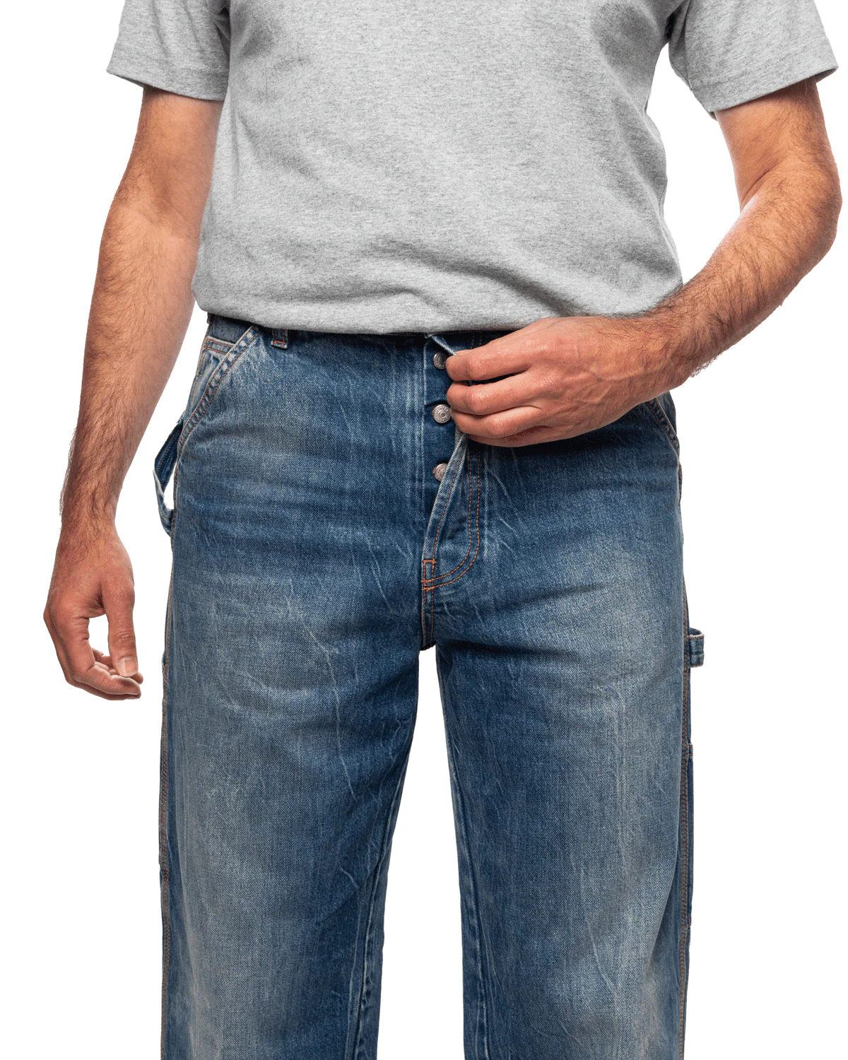 Straight Leg Trouser Denim Blue - Image 5