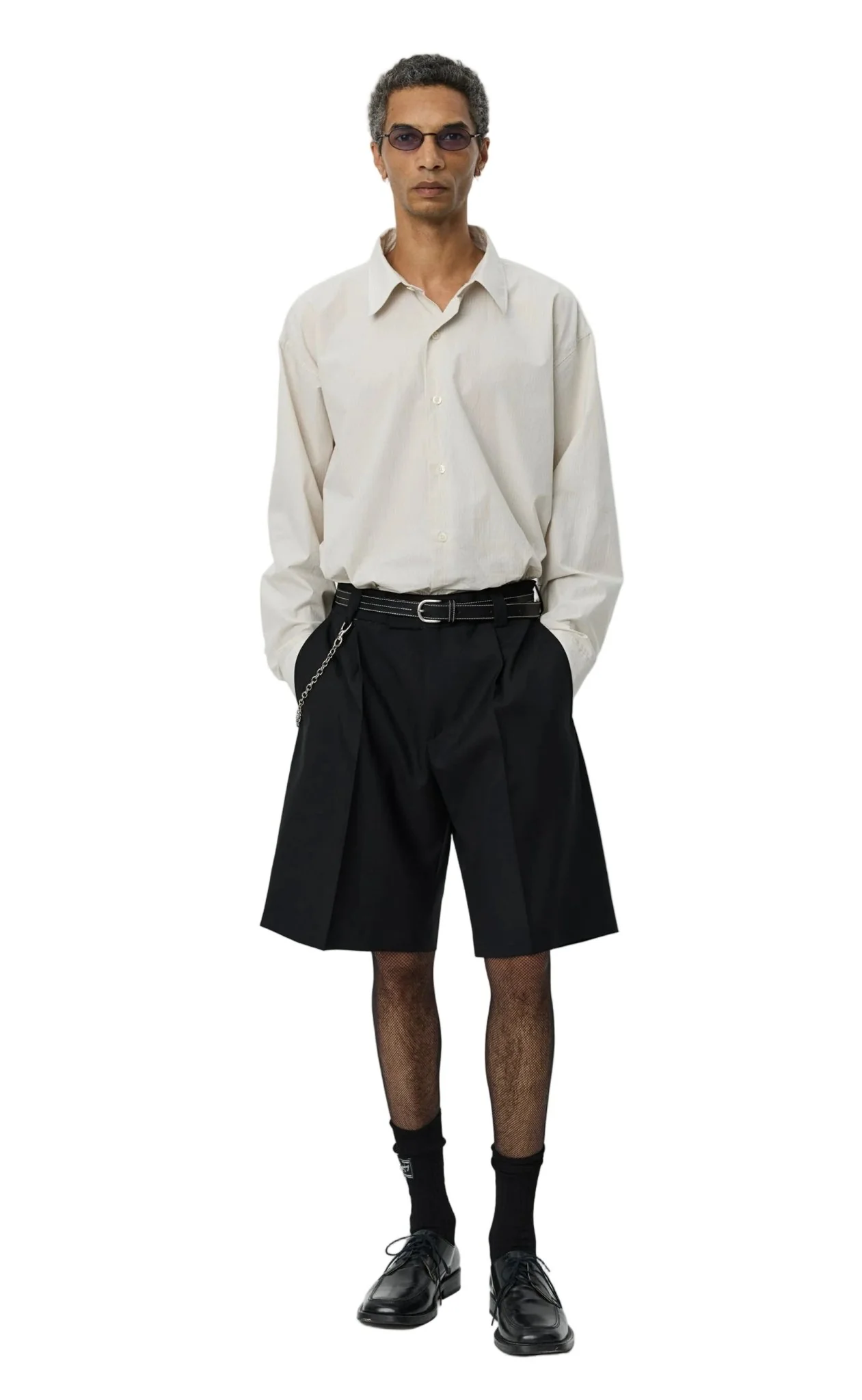 Classic Shorts Black Tropical Wool