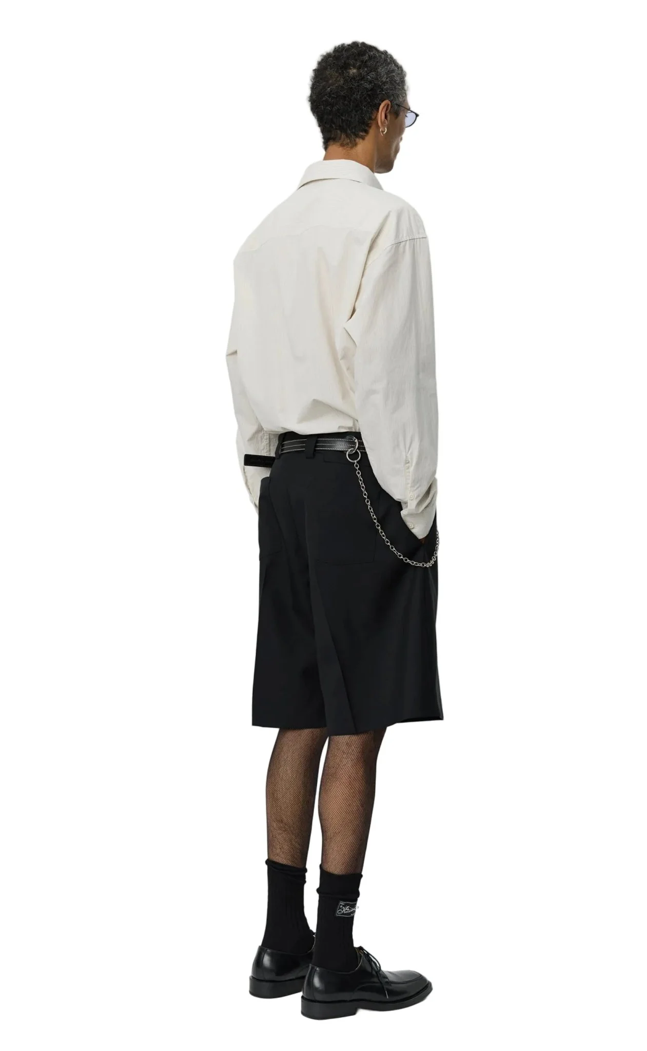 Classic Shorts Black Tropical Wool - Image 3