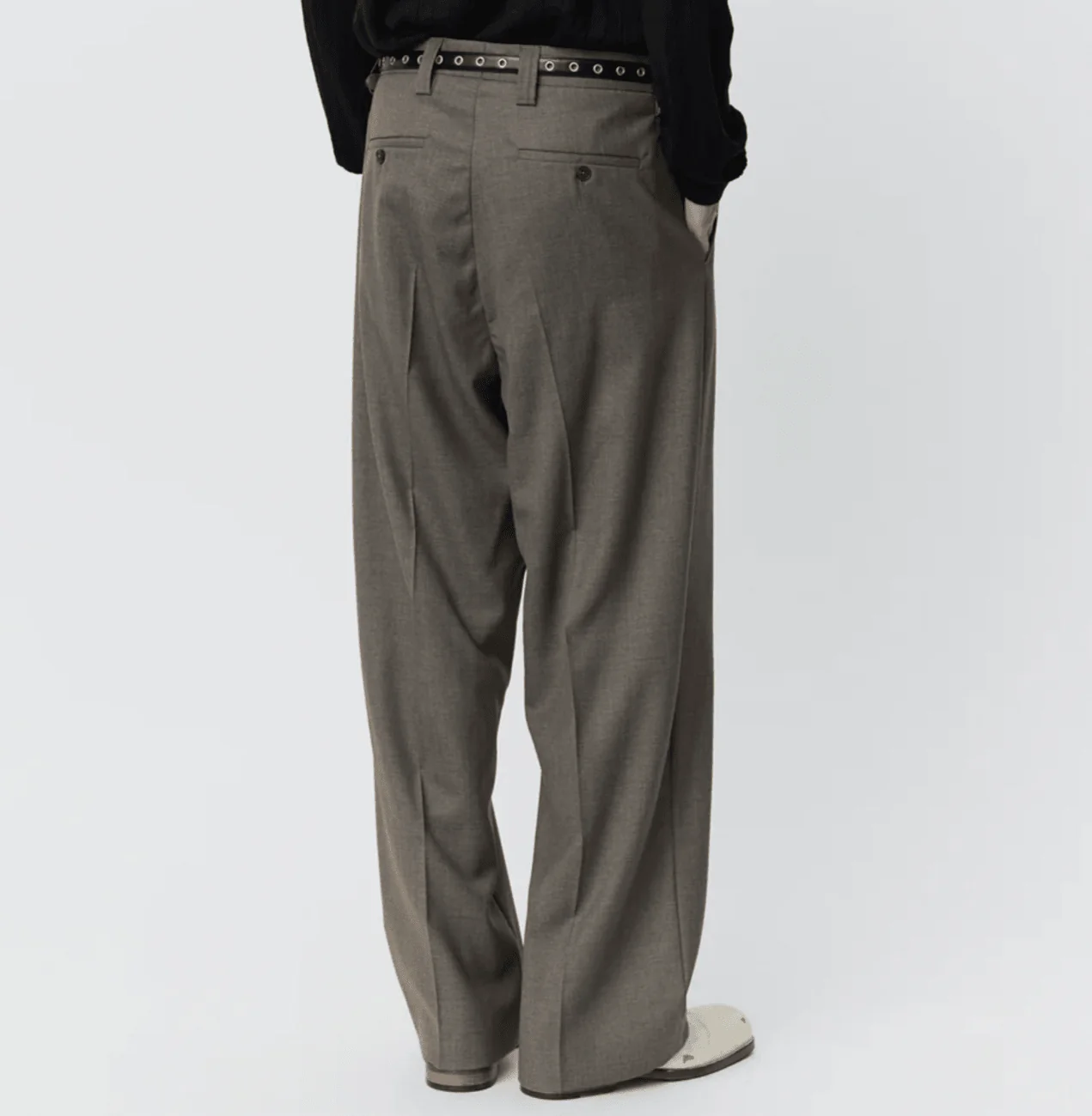 Classic Trousers Light Taupe Wool - Image 2