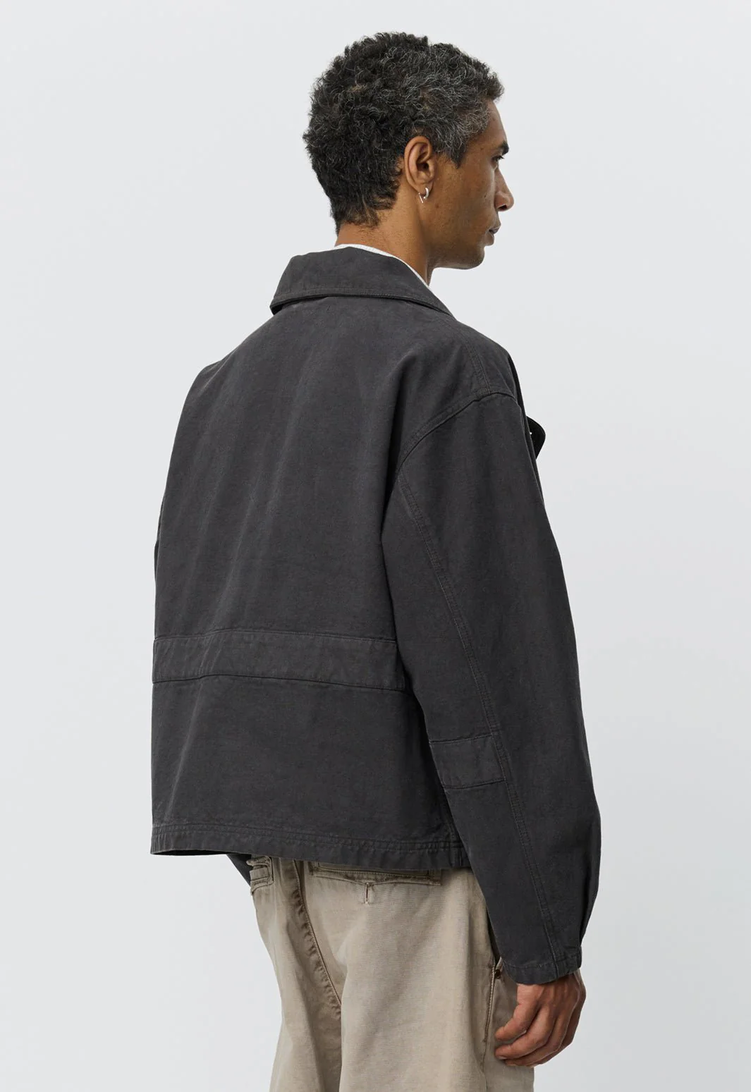 Courier Jacket Washed Grey Canvas - Image 3
