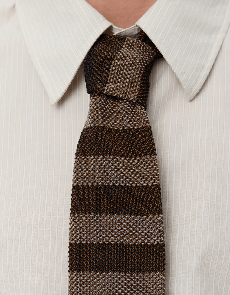 Formal Tie Brown Candy Stripe - Image 2