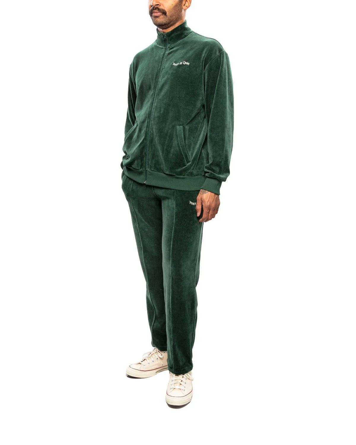 Wordmark Velour Jacket Pine - Image 2
