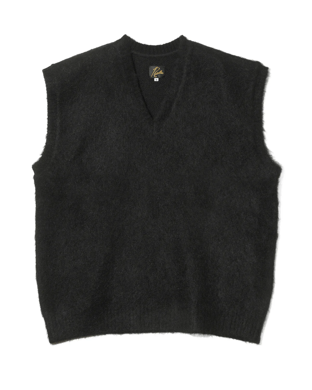 Mohair Knit Vest - Solid Black