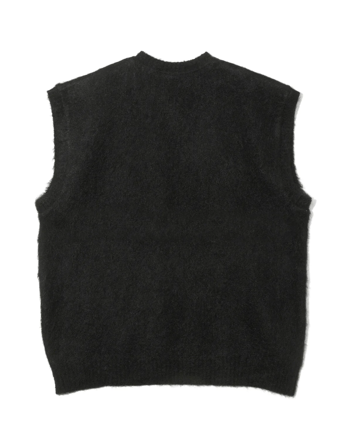 Mohair Knit Vest - Solid Black - Image 2