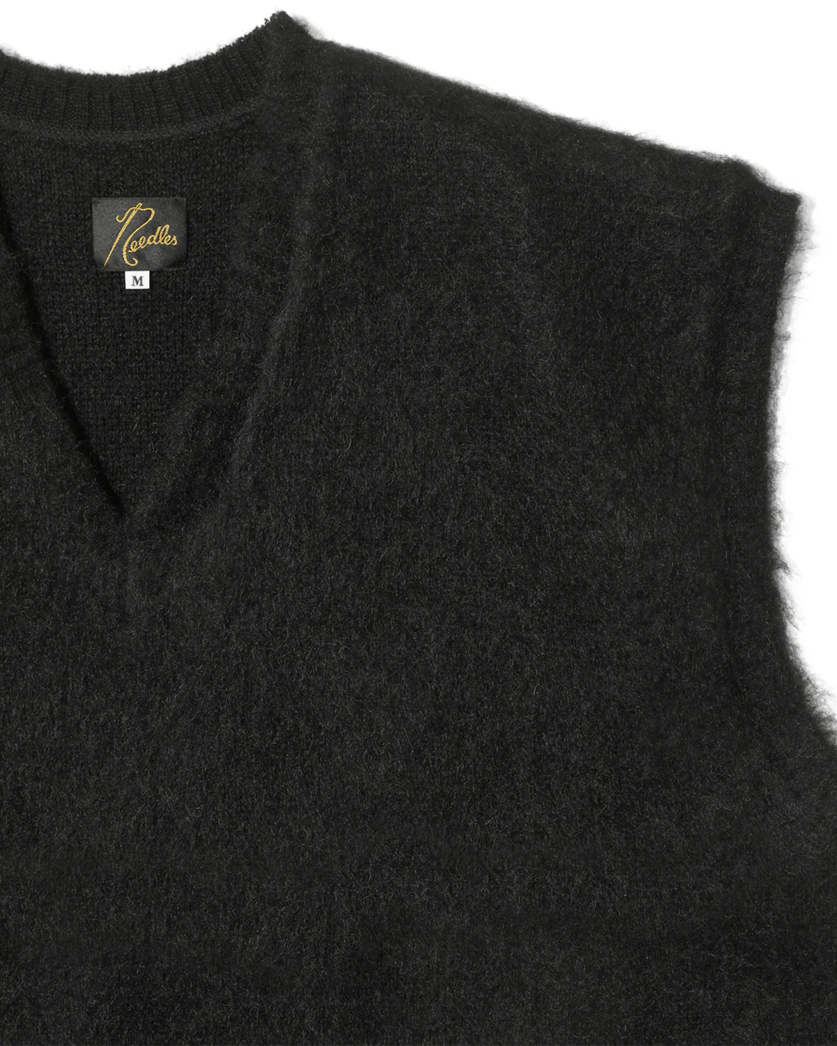 Mohair Knit Vest - Solid Black - Image 3