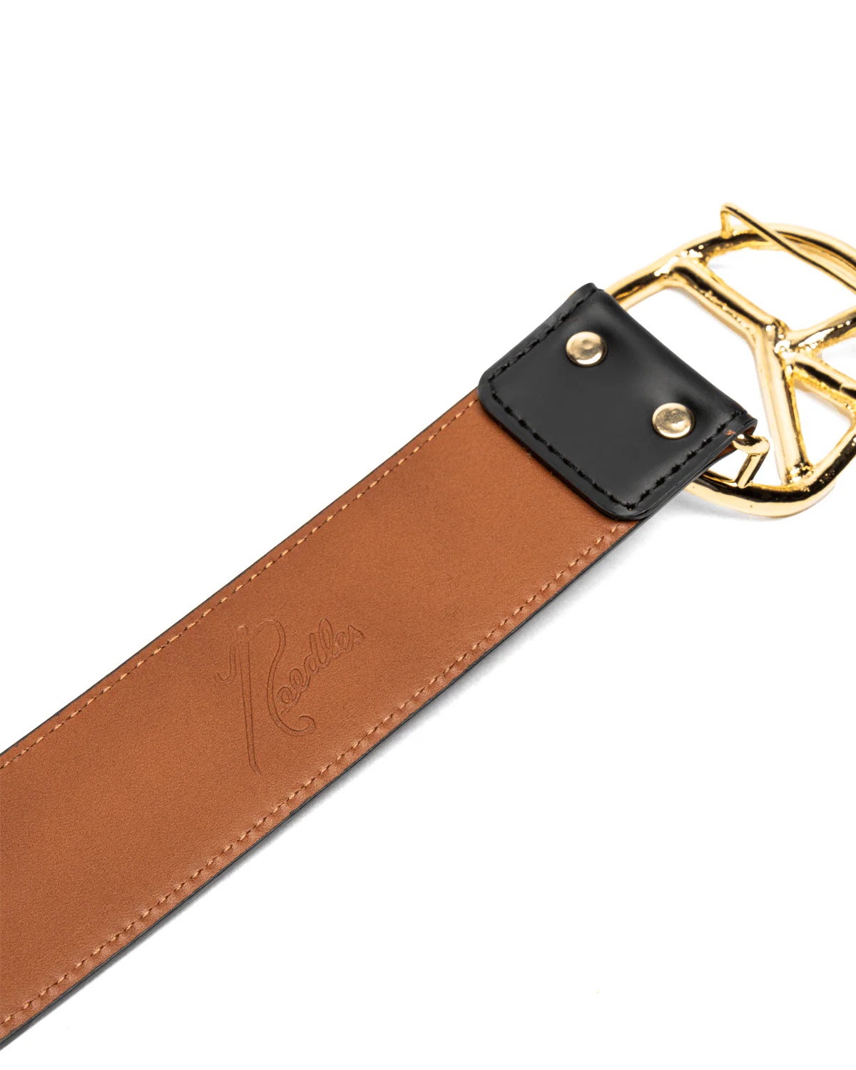 Peace Buckle Bracelet - Black Steer Leather - Image 2
