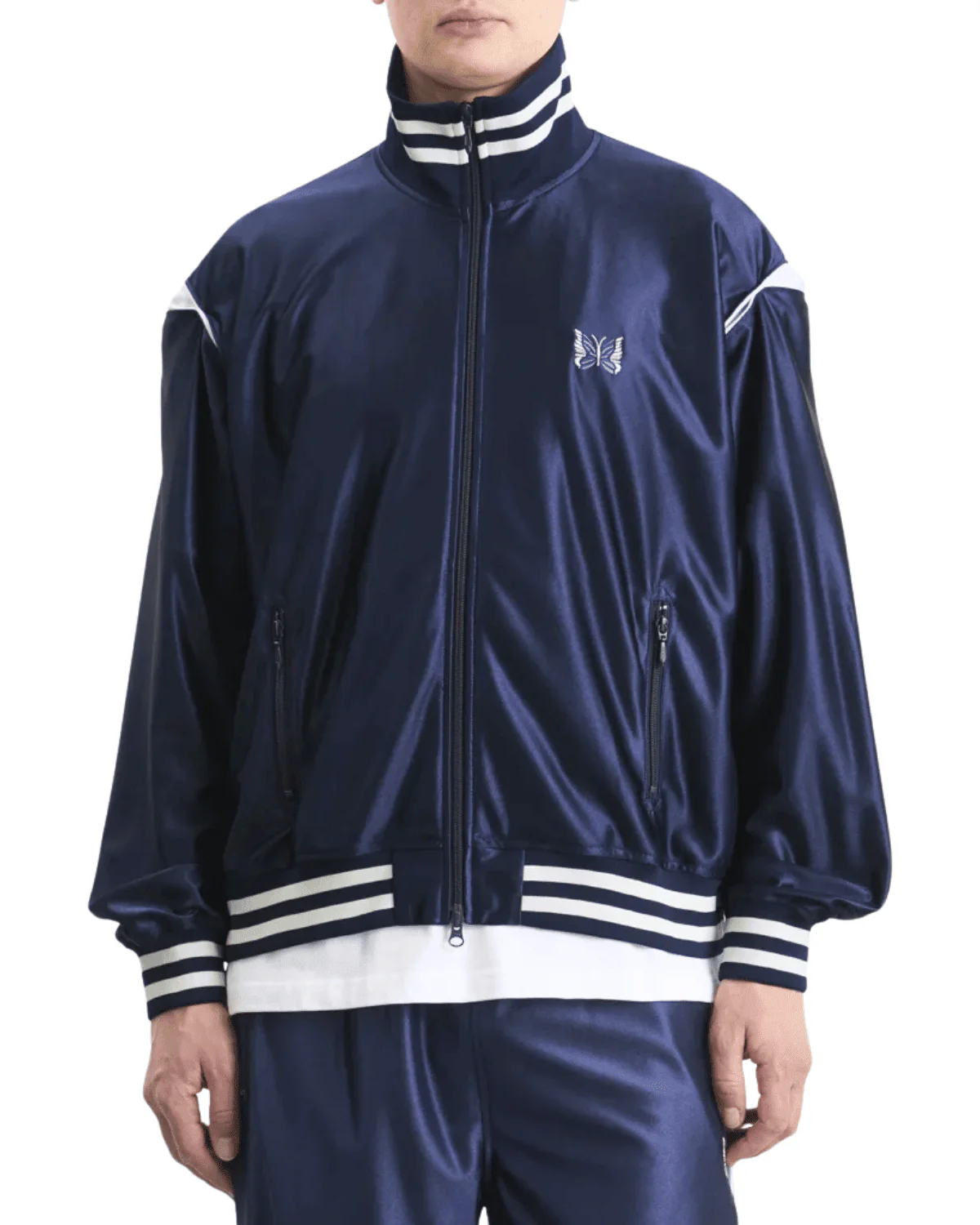 Track Jacket - Tricot Sateen Navy - Image 2