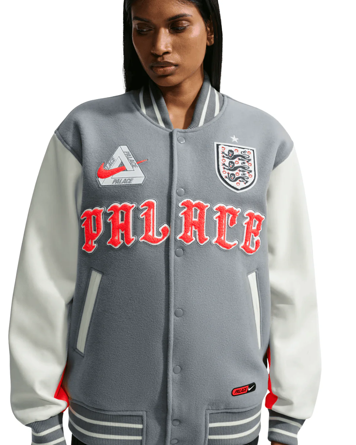 England x Palace Varsity Jacket - Image 4