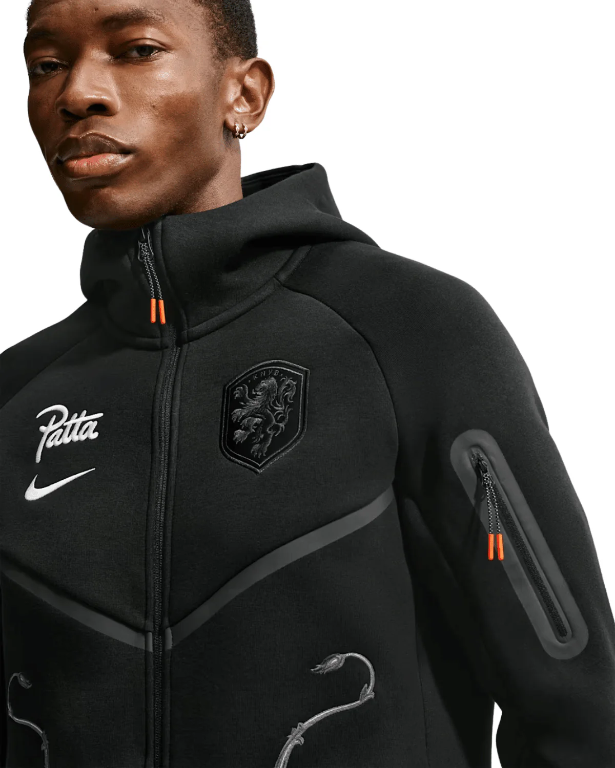 Netherlands x Patta Tech Fleece Full-Zip Windrunner Hoodie - Image 2
