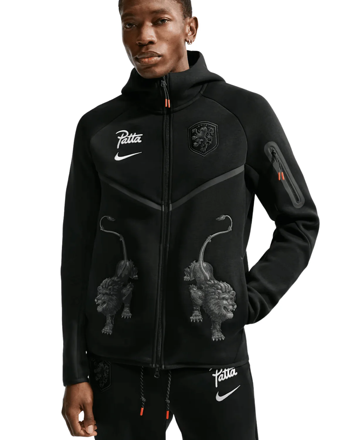 Netherlands x Patta Tech Fleece Full-Zip Windrunner Hoodie - Image 5