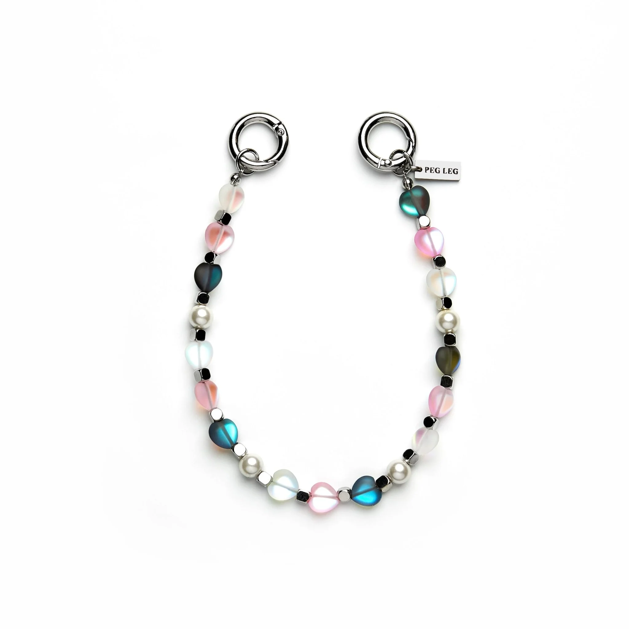 Heart Space Phone Strap Pink
