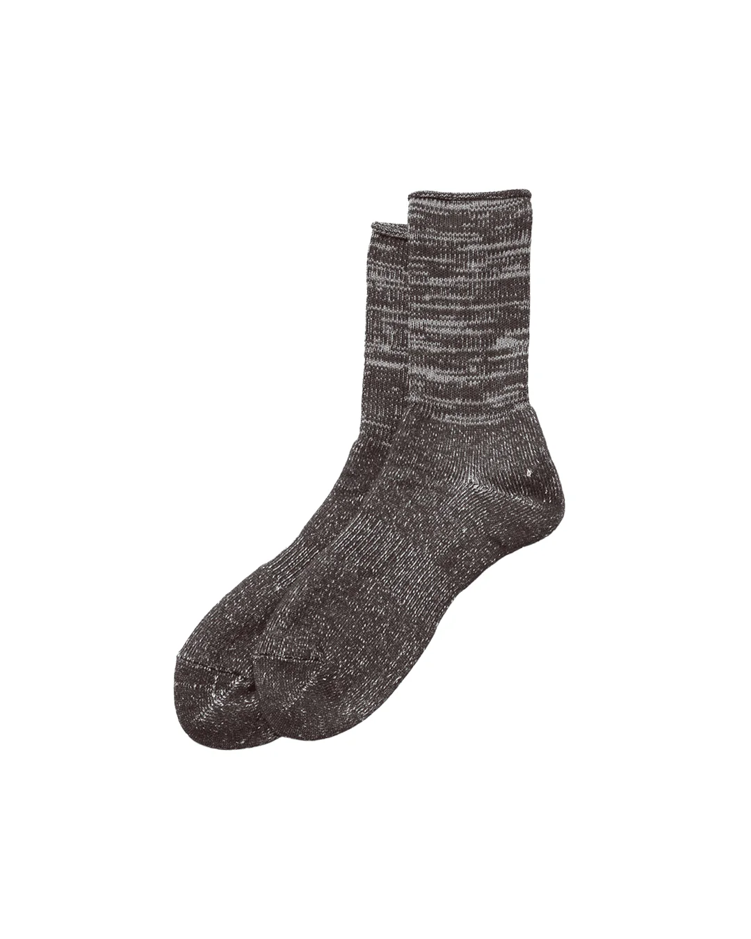 Washi Pile Crew Socks Charcoal