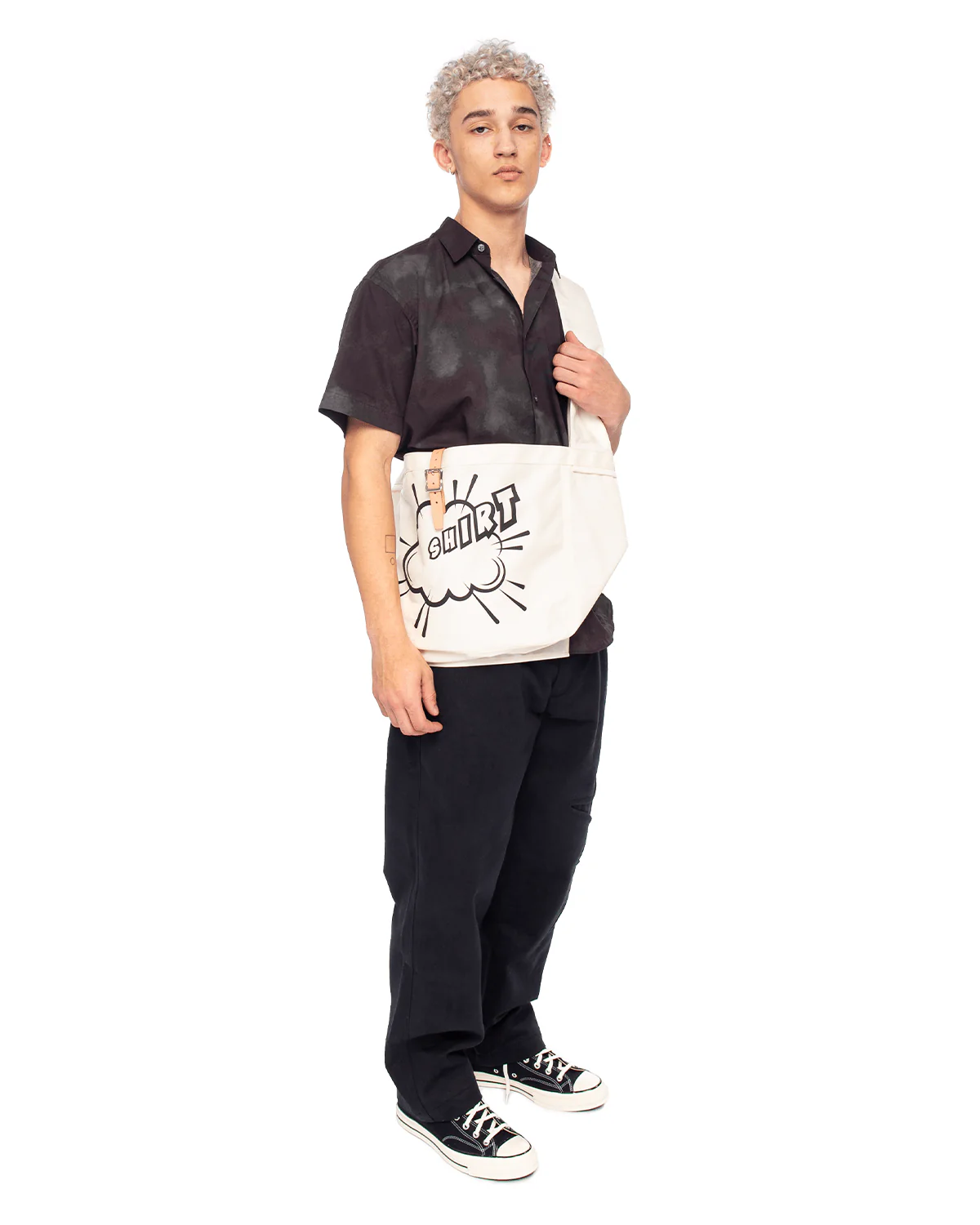 Shirt Messenger Bag White - Image 2