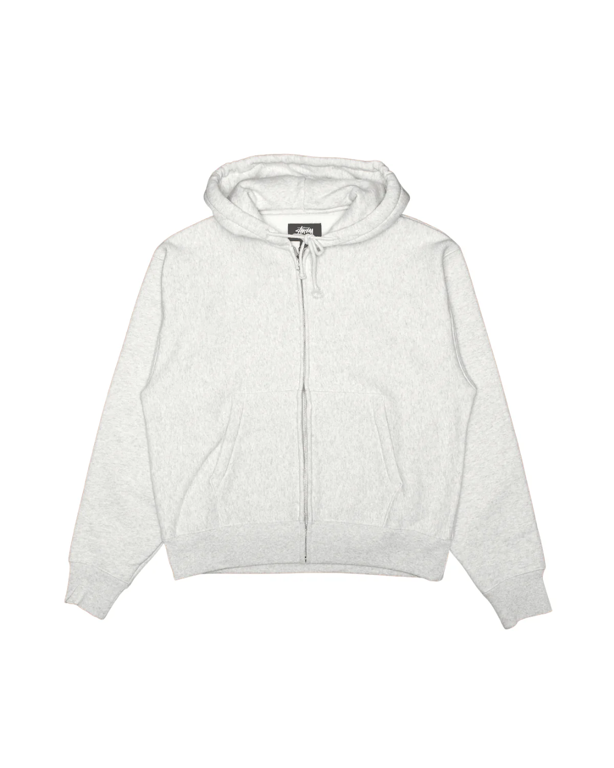 Basic Diamond Zip Hoodie Ash Heather