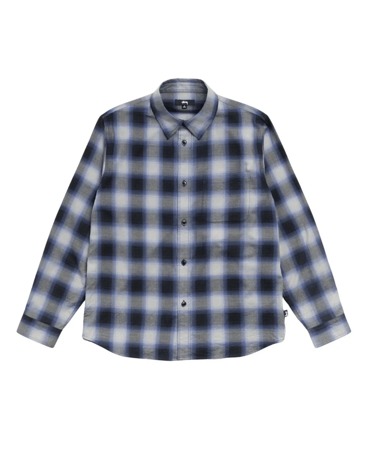 Beach Ombre Plaid Shirt Black